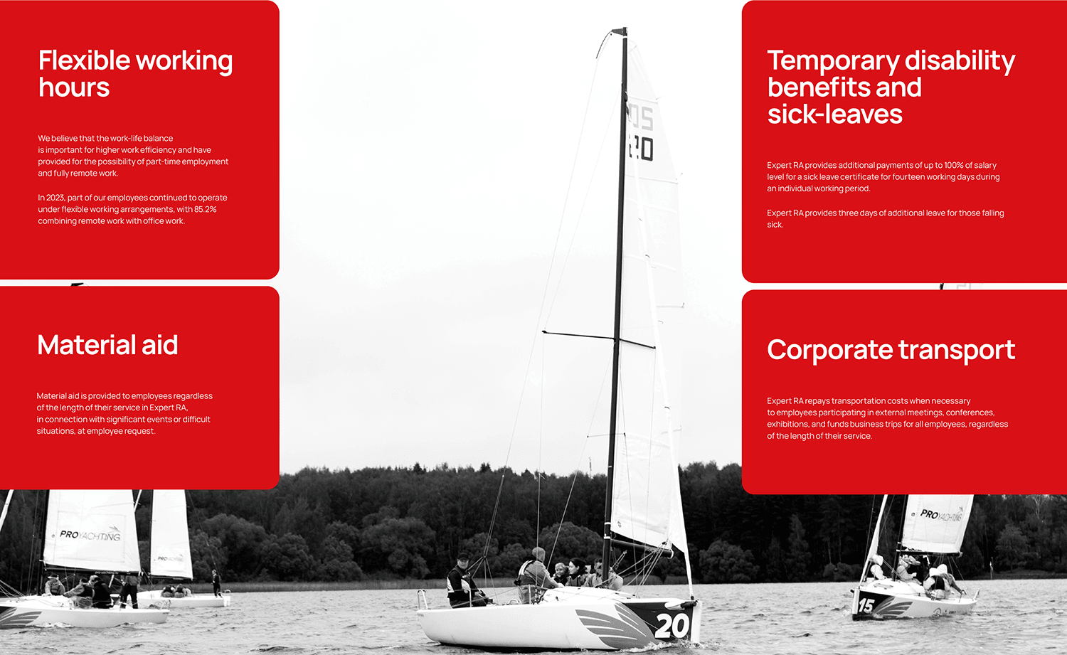 Flexible working hoursWe believe that the work-life balance is important for higher work efficiency and have provided for the possibility of part-time employment and fully remote work.